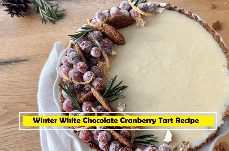 Winter White Chocolate Cranberry Tart Recipe